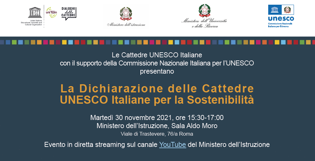 Dichiarazione delle Cattedre UNESCO Italiane per la Sostenibilità