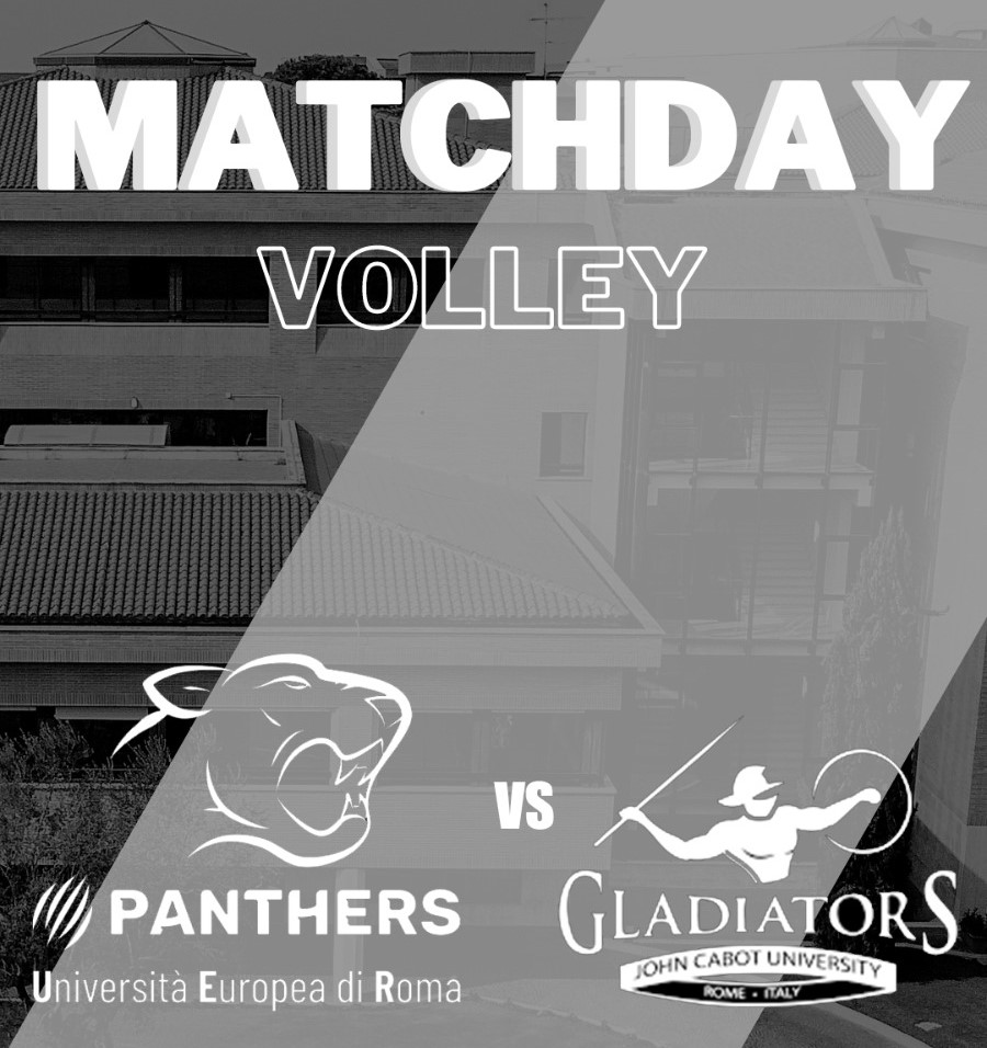 La squadra Panthers di volley in campo con i Gladiators John Cabot University