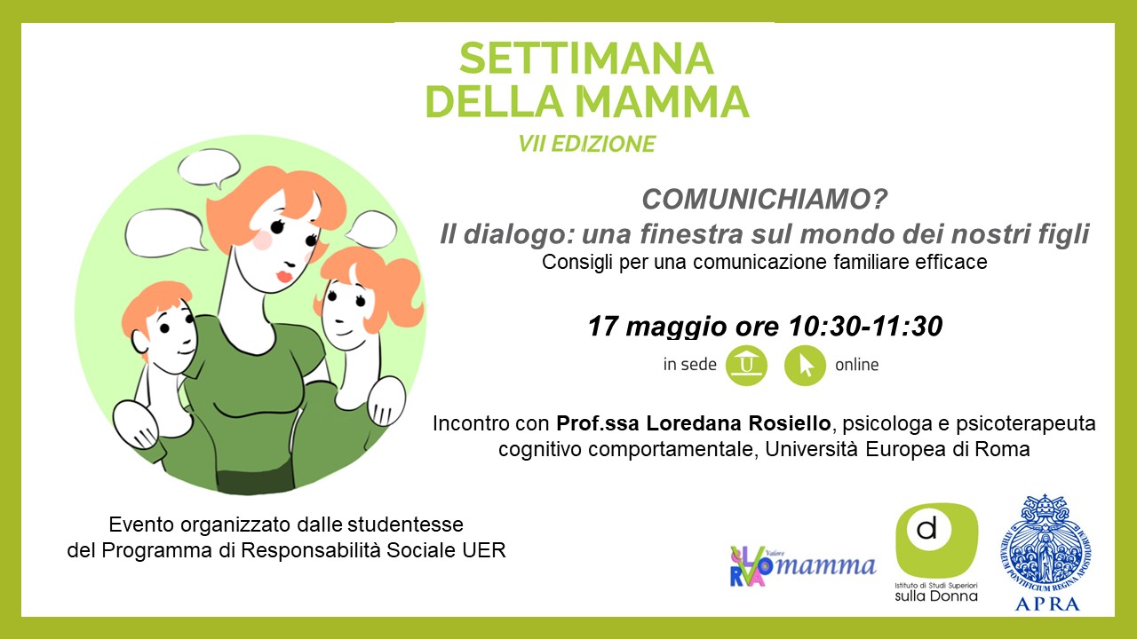 Comunicazione in famiglia: domani un evento organizzato dalle studentesse di Responsabilità Sociale
