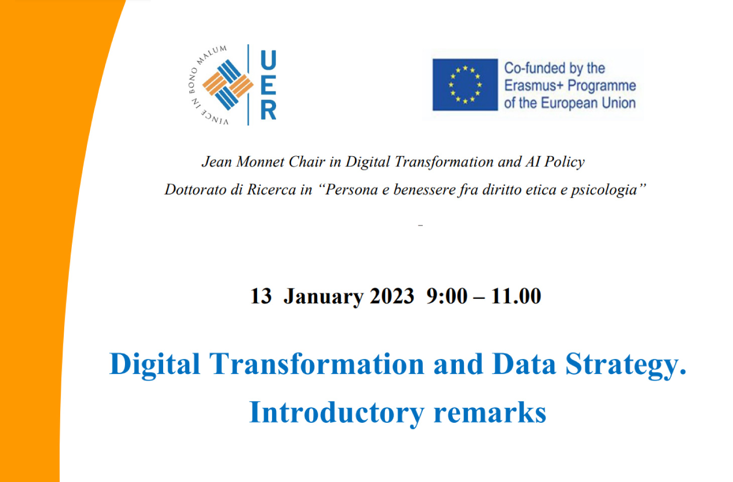 Digital Transformation and Data Strategy.  Introductory remarks