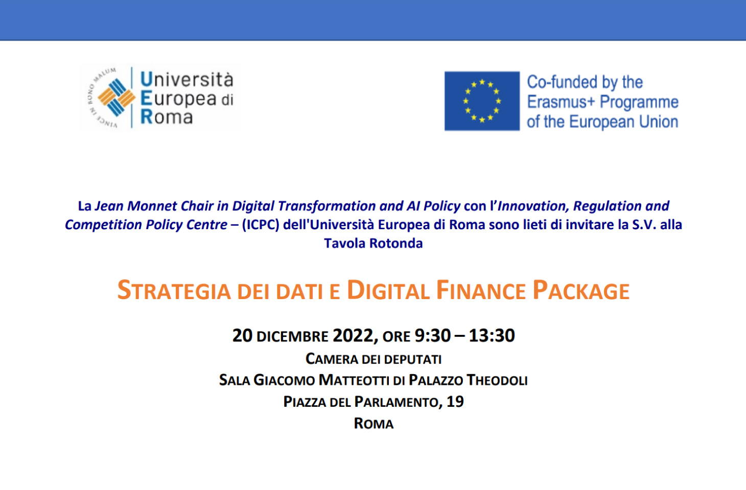 Strategia dei dati e Digital Finance Package