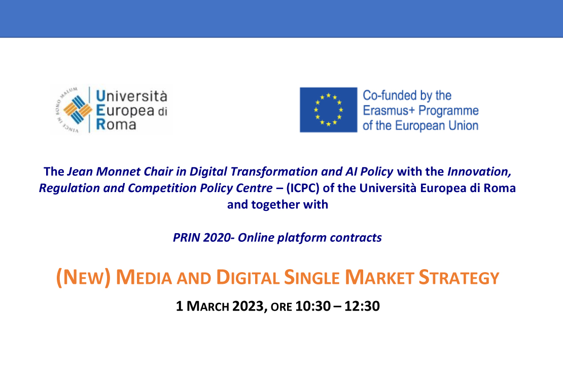 (New) Media and Digital Single Market Strategy