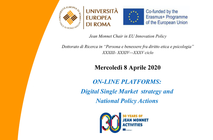 ON-LINE PLATFORMS: Digital Single Market strategy and National Policy Actions