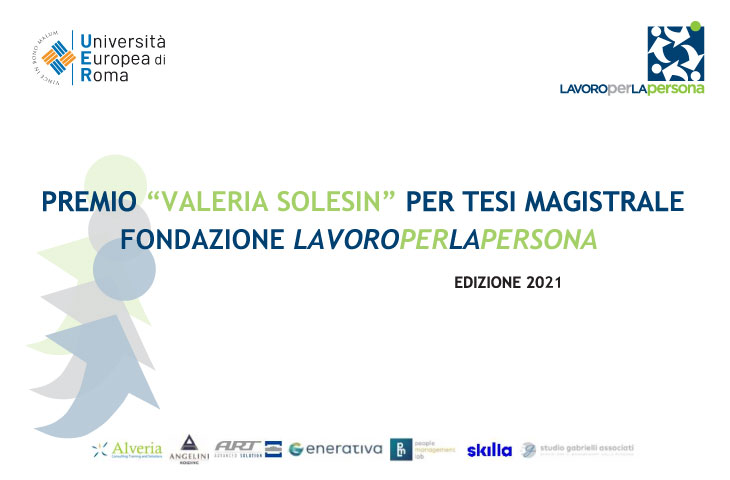 VI Edizione Premio “Valeria Solesin” per Tesi Magistrale